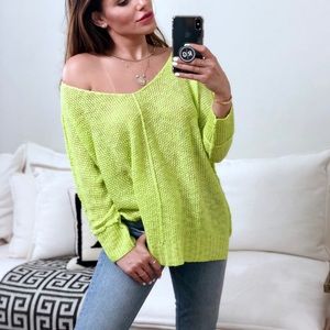 SWIFT 2.0 Folded Cuffs Sweater - LIME